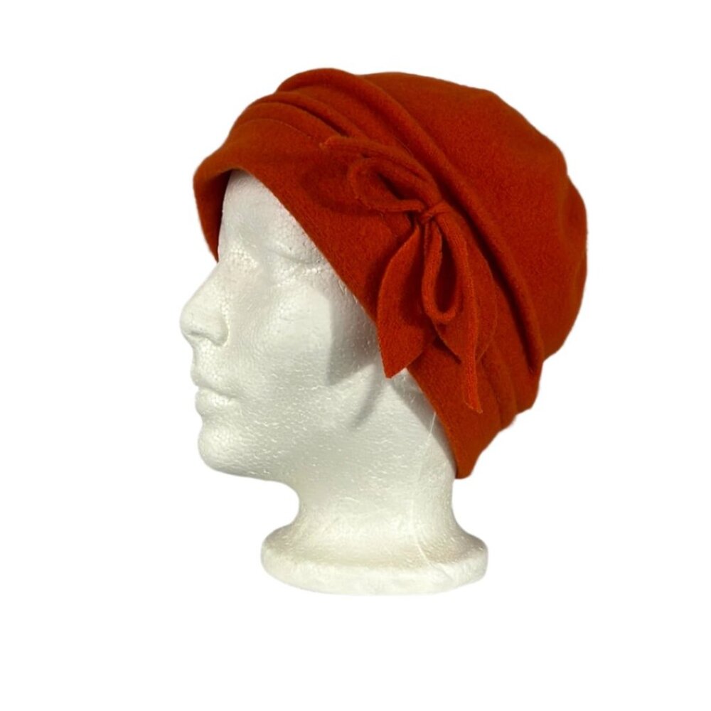 NWT Parkhurst Womens Orange Pull On Wool Hat